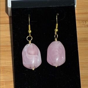 Elegant Pink Dangle Earrings